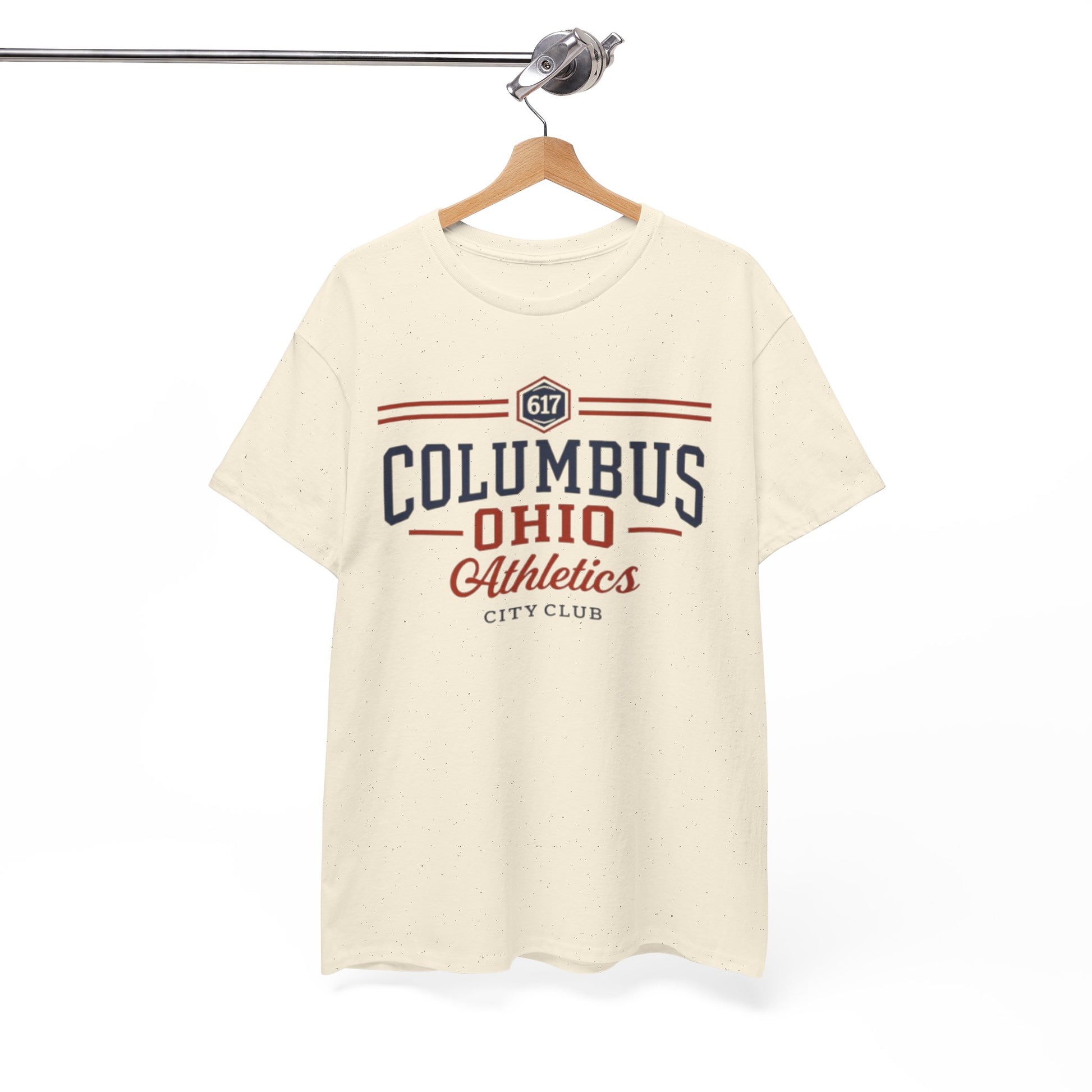 White Smoke Columbus Ohio Athletics Tee — City Club Vintage Sports T-Shirt