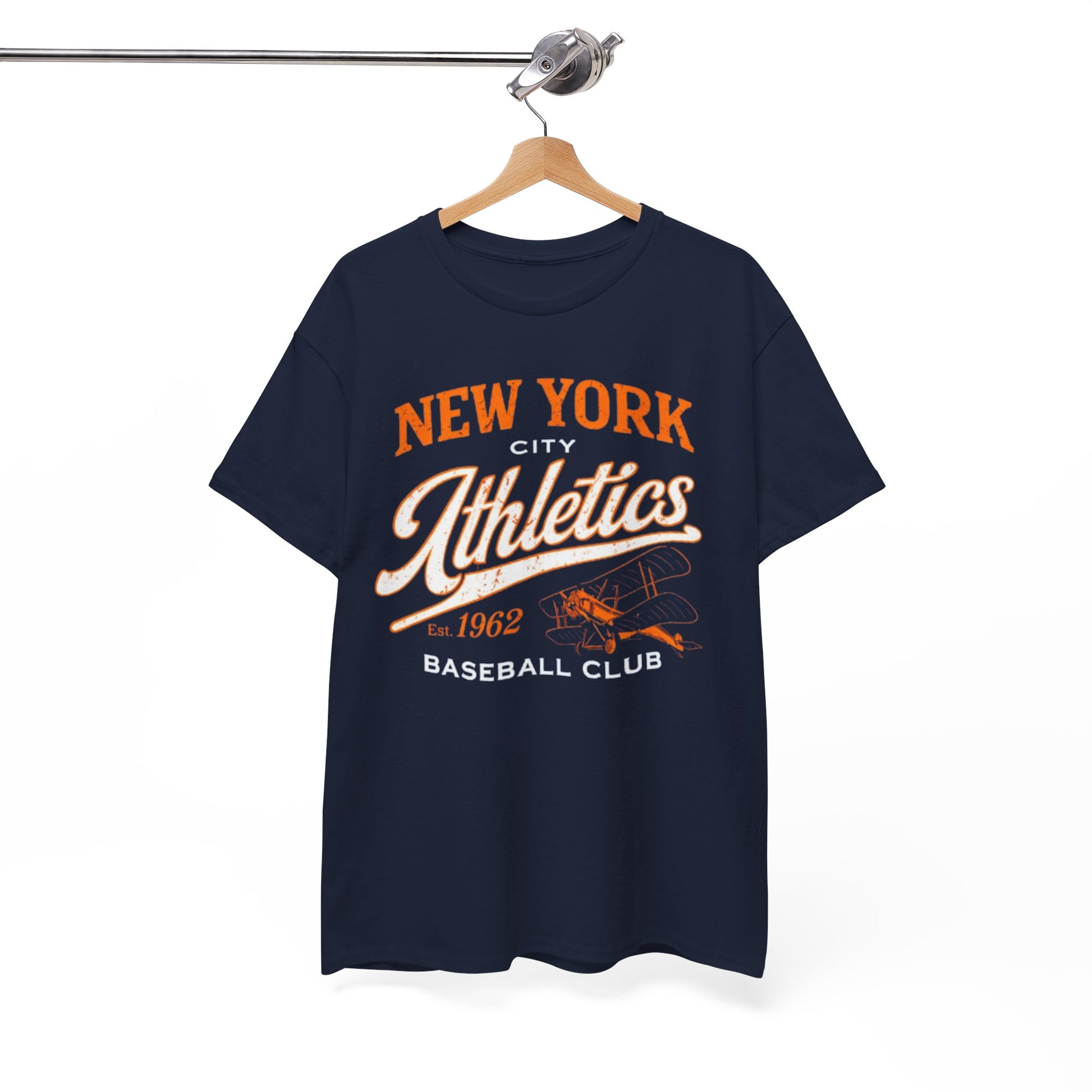 White Smoke New York City Athletics Baseball Club Tee — Retro 1962 Baseball Graphic Shirt