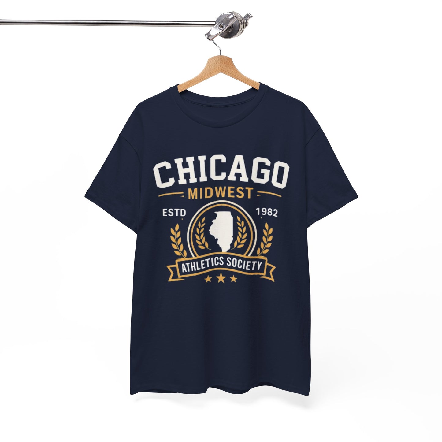 White Smoke Chicago Athletics Society T‑Shirt — Midwest ESTD 1982 Vintage Sports Tee