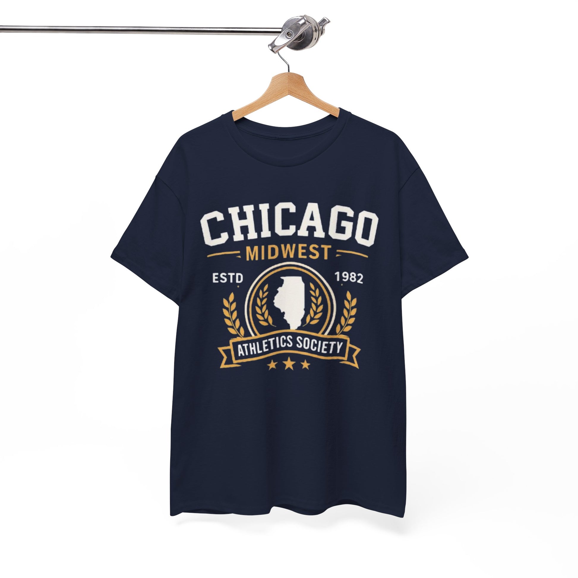 White Smoke Chicago Athletics Society T‑Shirt — Midwest ESTD 1982 Vintage Sports Tee