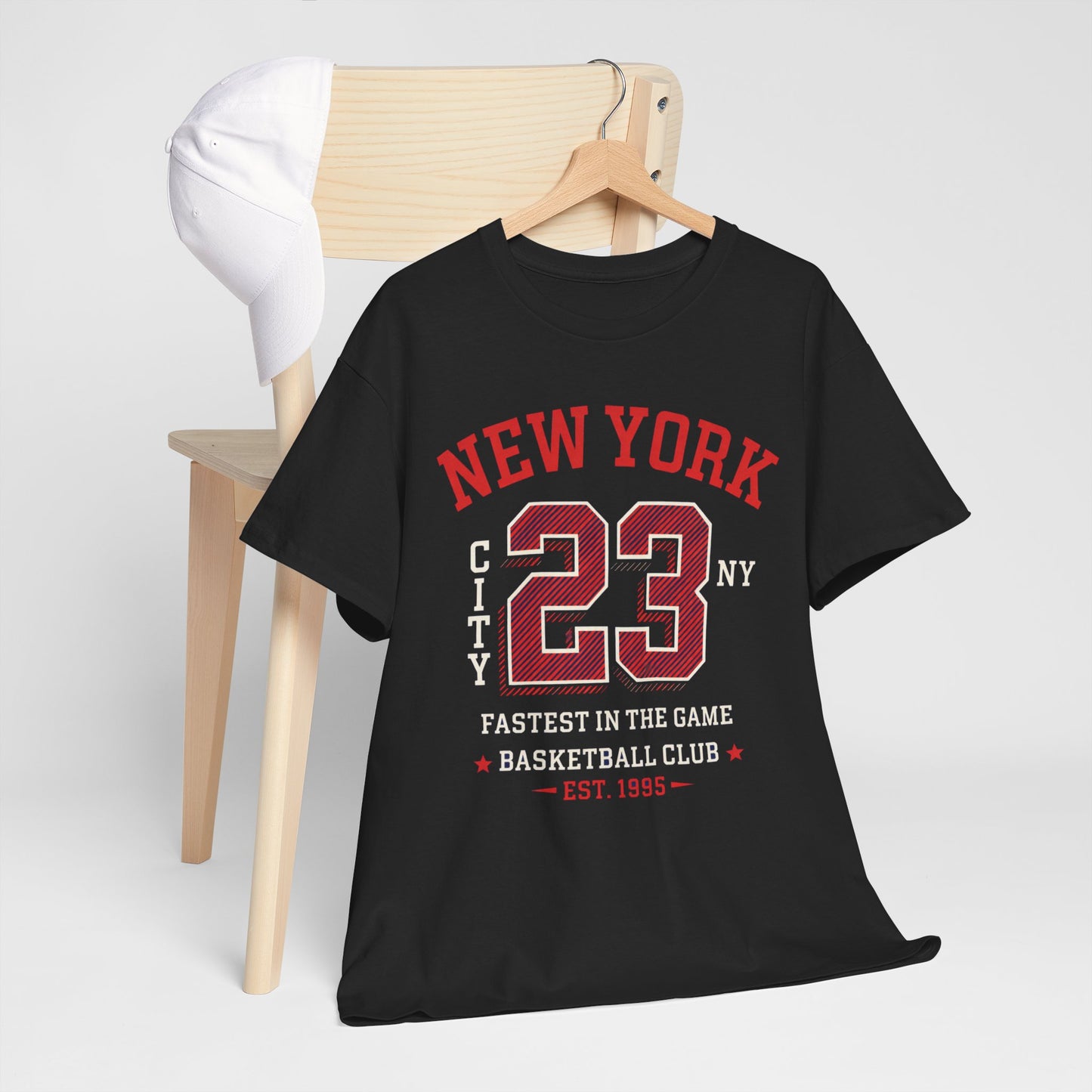 Dark Slate Gray New York 23 Basketball Tee — Fastest in the Game Athletic Shirt