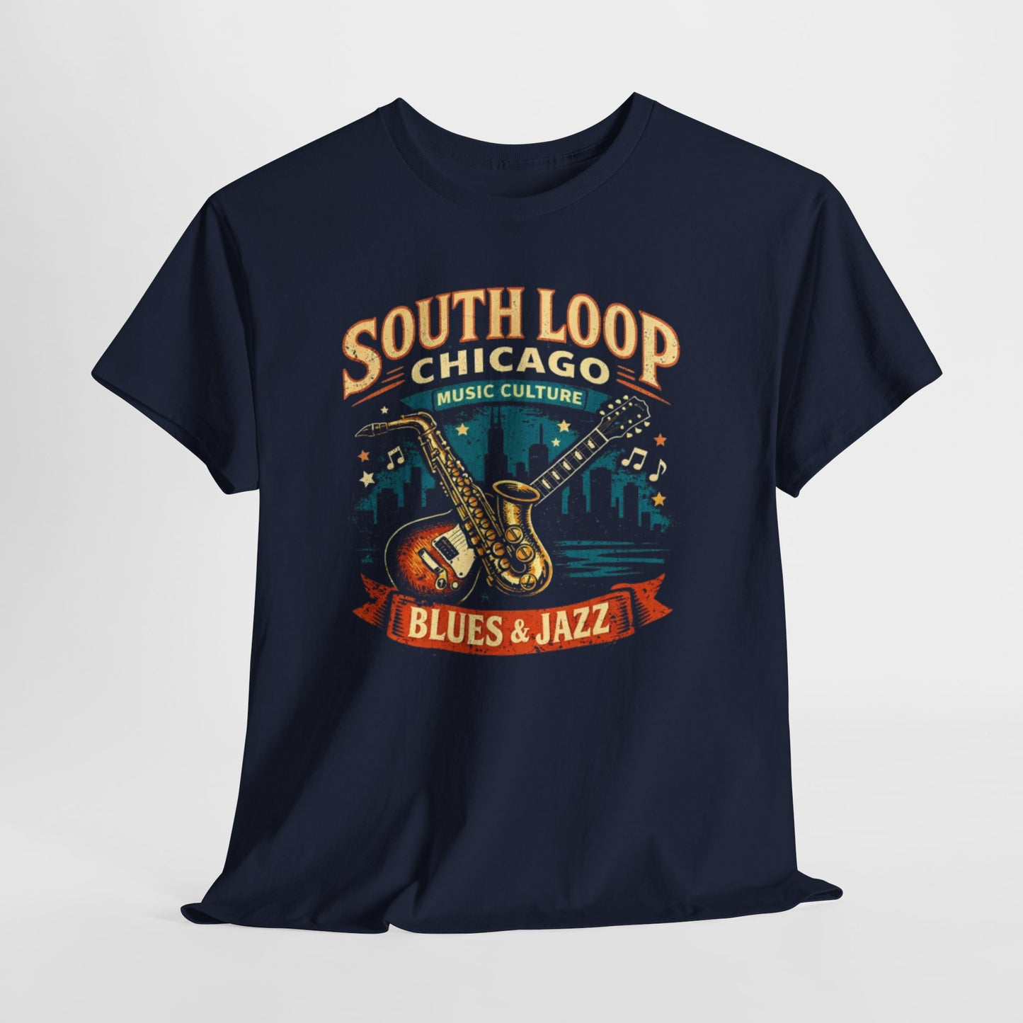 Lavender South Loop Chicago Blues and Jazz T-Shirt – Vintage Music Culture Streetwear Tee