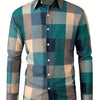 White Smoke Men'S Casual Lapel Collar Shirt | Loose Fit, Long Sleeve, Plaid Pattern, Single Breasted, Non-Stretch Fabric, Ideal for Daily and Semi-Formal Wear, Hand Washable