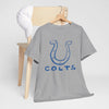 Dark Gray Indianapolis Colts Horseshoe Graphic Tee — Vintage-Style Football Fan Shirt