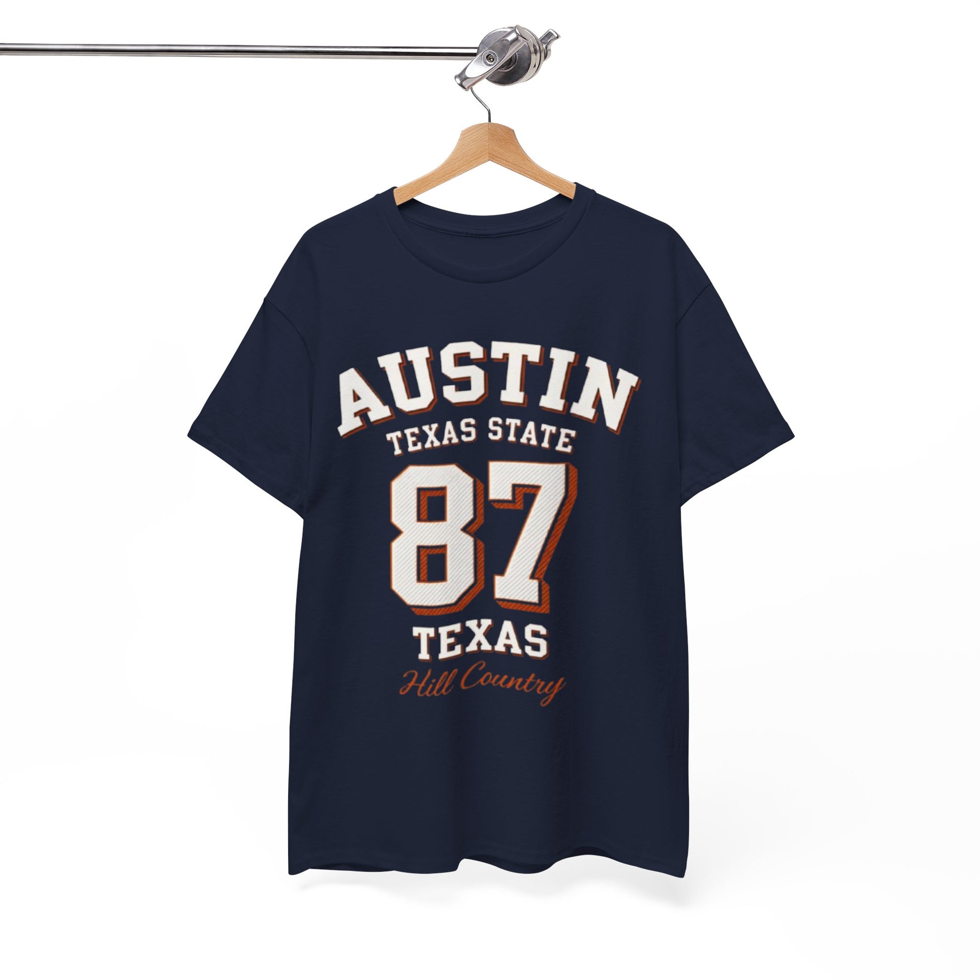 White Smoke Austin Texas State 87 Graphic T-Shirt – Vintage Varsity City Streetwear Tee