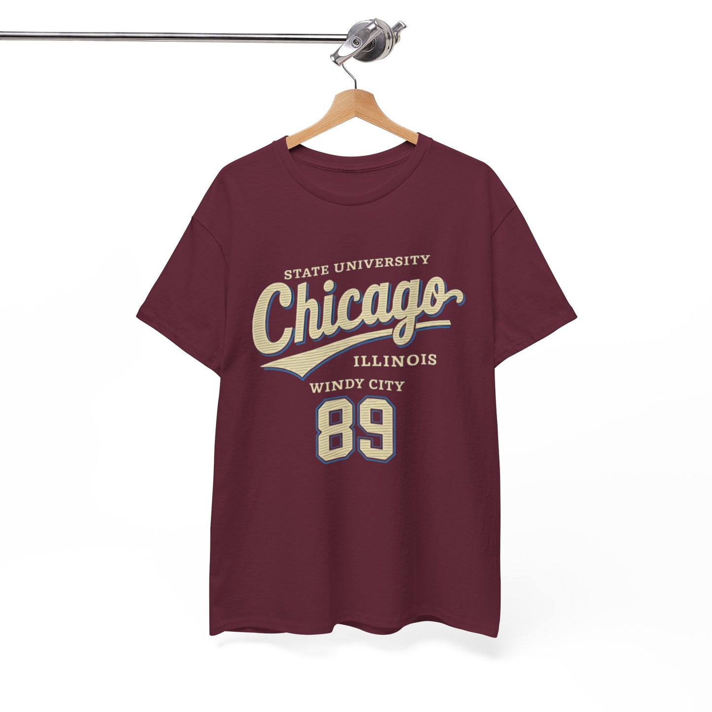 White Smoke Chicago State University 89 T-Shirt – Windy City College Streetwear Tee