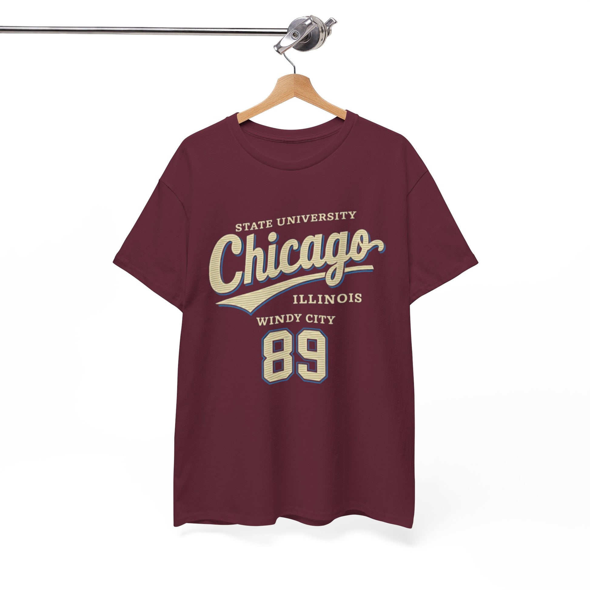 White Smoke Chicago State University 89 T-Shirt – Windy City College Streetwear Tee