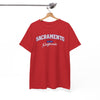 White Smoke Sacramento California Tee — Vintage Collegiate City Shirt