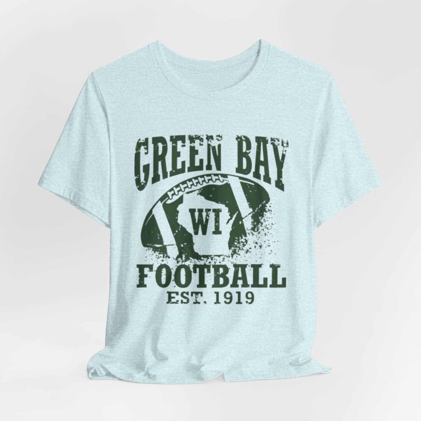 Lavender Green Bay Football Vintage Tee — "Green Bay WI Football Est. 1919"