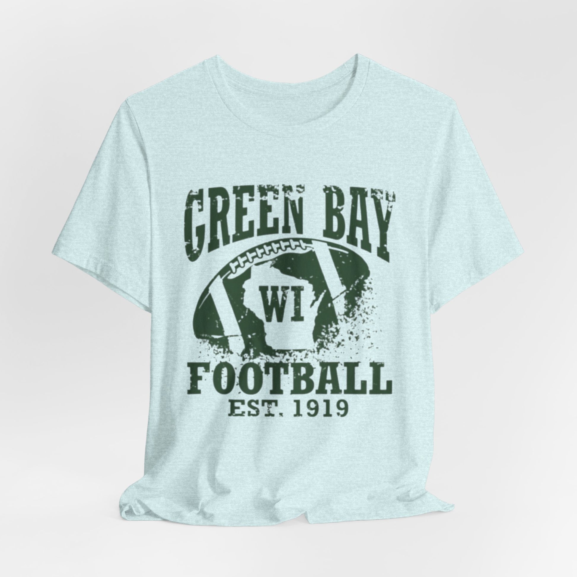 Lavender Green Bay Football Vintage Tee — "Green Bay WI Football Est. 1919"