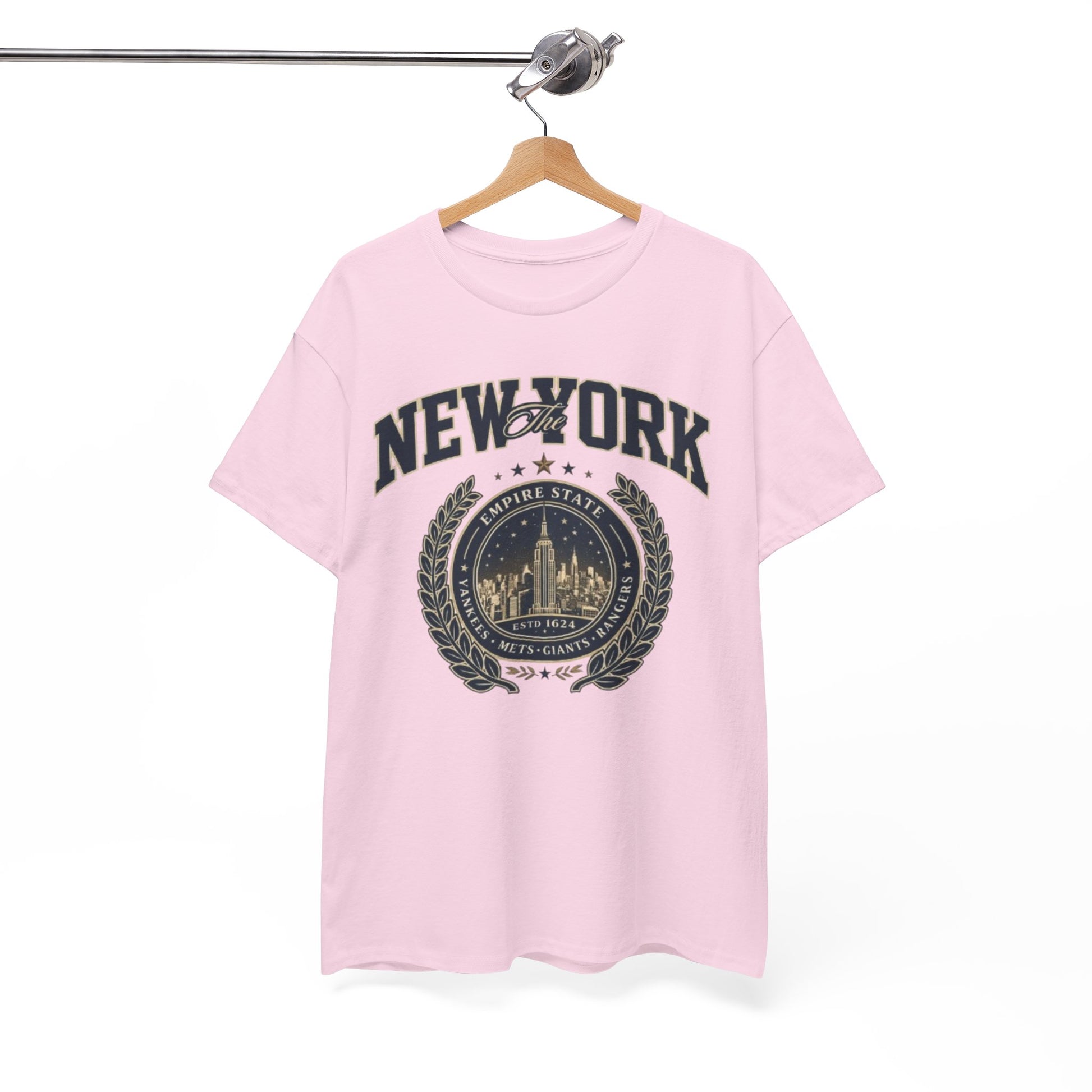 White Smoke New York Vintage Crest Tee arched collegiate lettering t-shirt