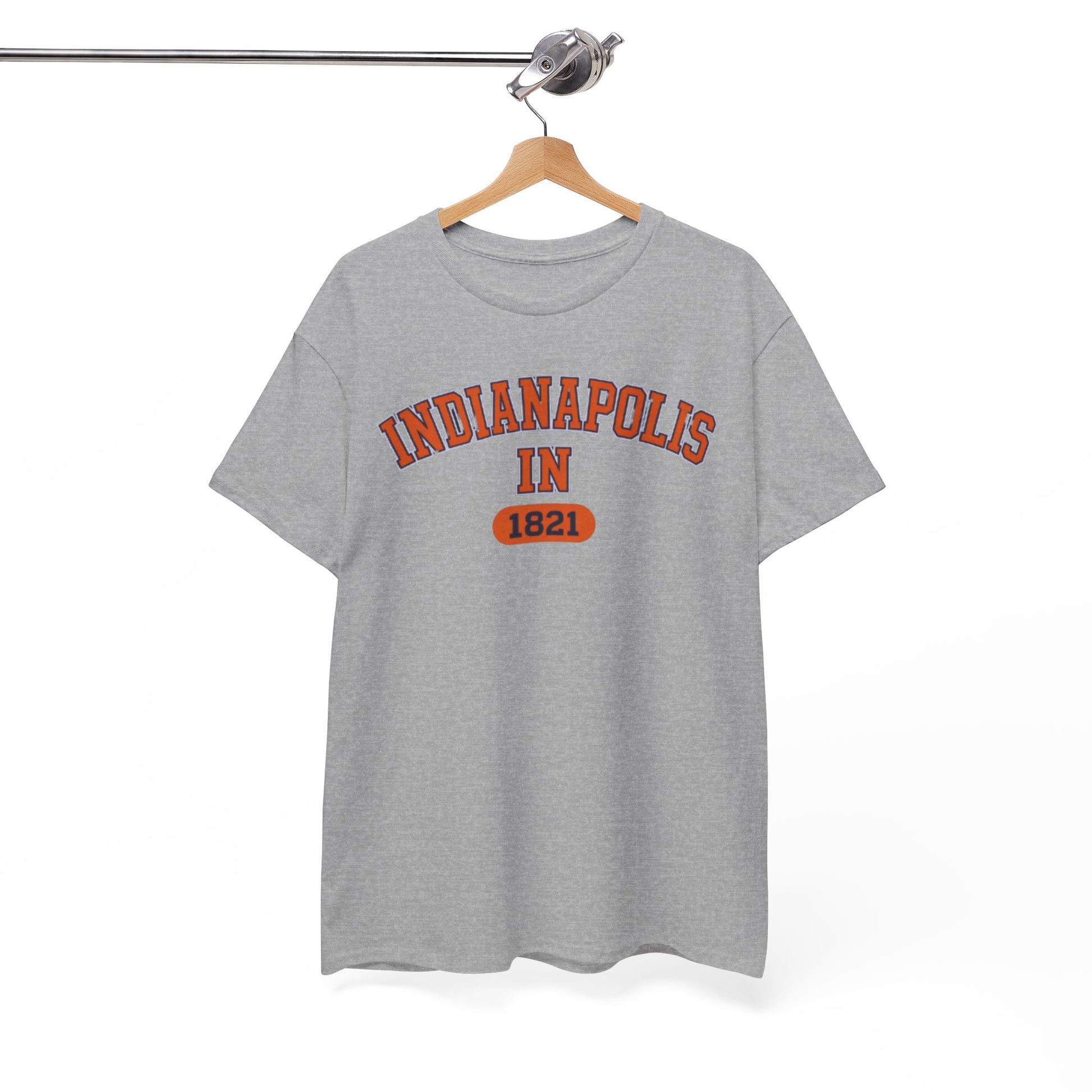 White Smoke Indianapolis IN 1821 Varsity T Shirt Vintage Indiana City Tee Retro College Style