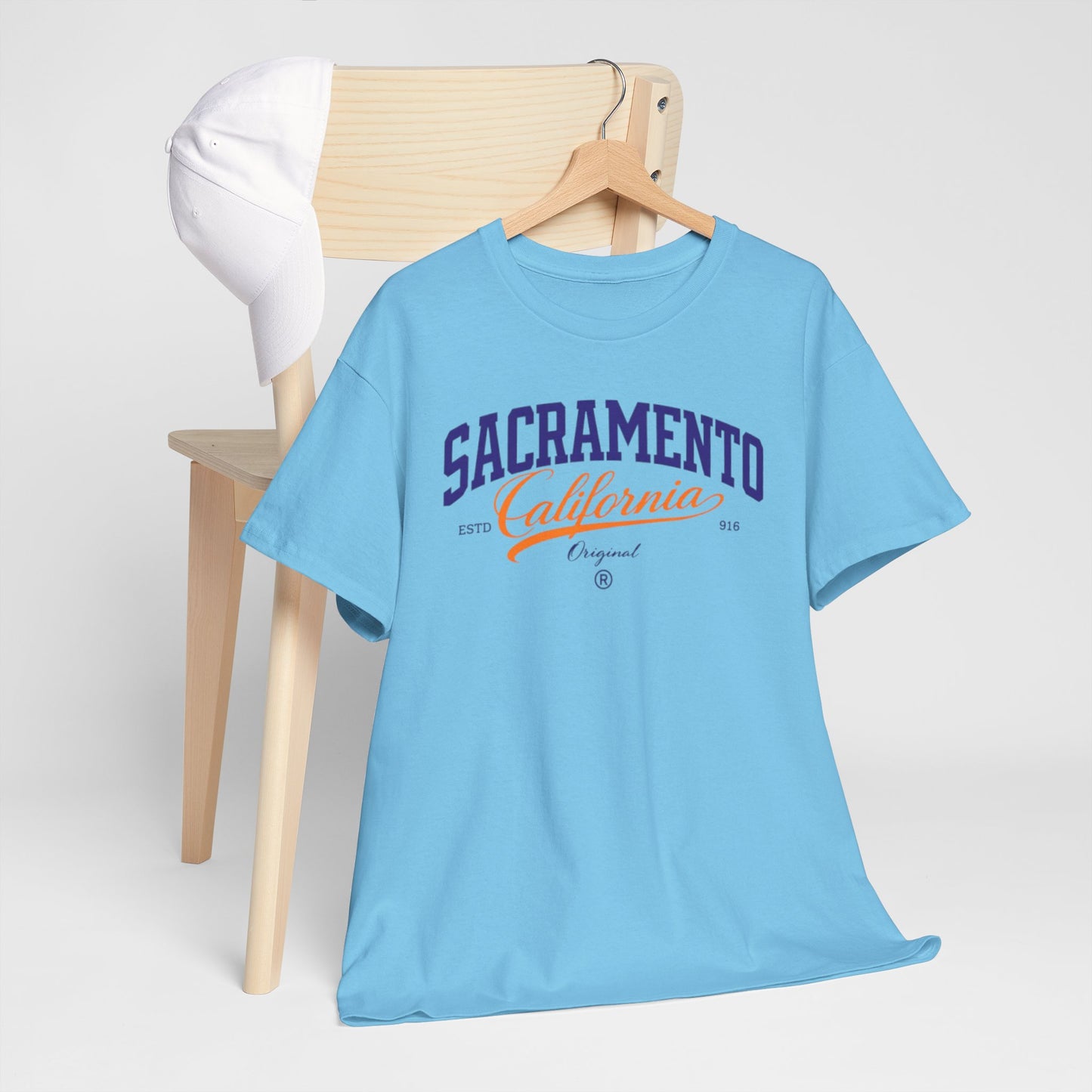 Lavender Sacramento California Vintage Script T-Shirt — Retro City Tee