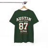 White Smoke Austin Texas State 87 Graphic T-Shirt – Vintage Varsity City Streetwear Tee