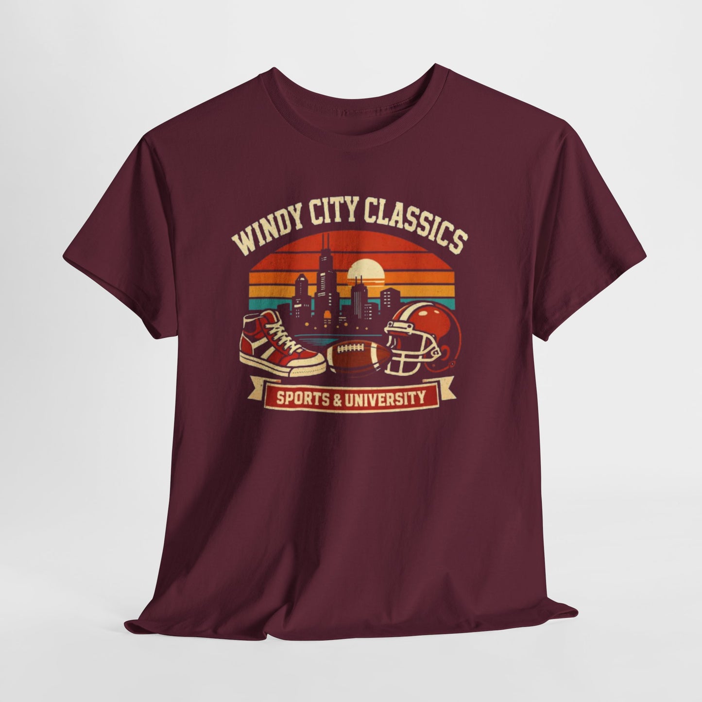 Dark Slate Gray Windy City Classics Sports and University T-Shirt – Chicago Vintage Sports Graphic Tee