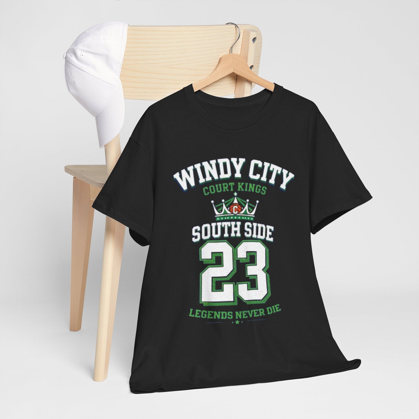 Dark Slate Gray Windy City South Side 23 T-Shirt – Chicago Basketball Streetwear Legend Tee
