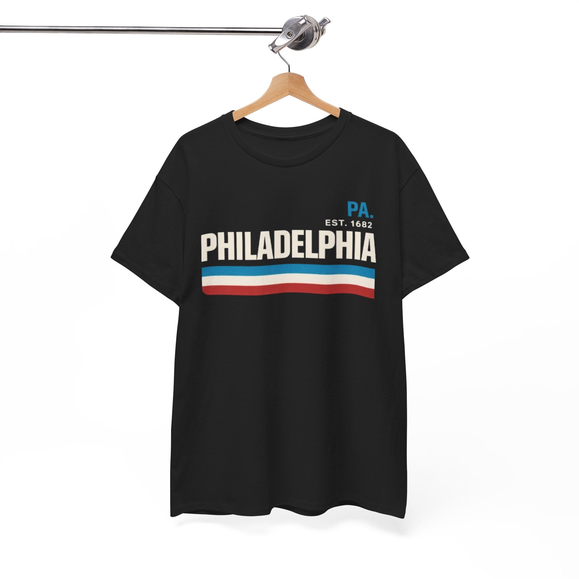White Smoke Philadelphia PA  T-Shirt – Vintage 90s Streetwear Style Retro Stripes Tee