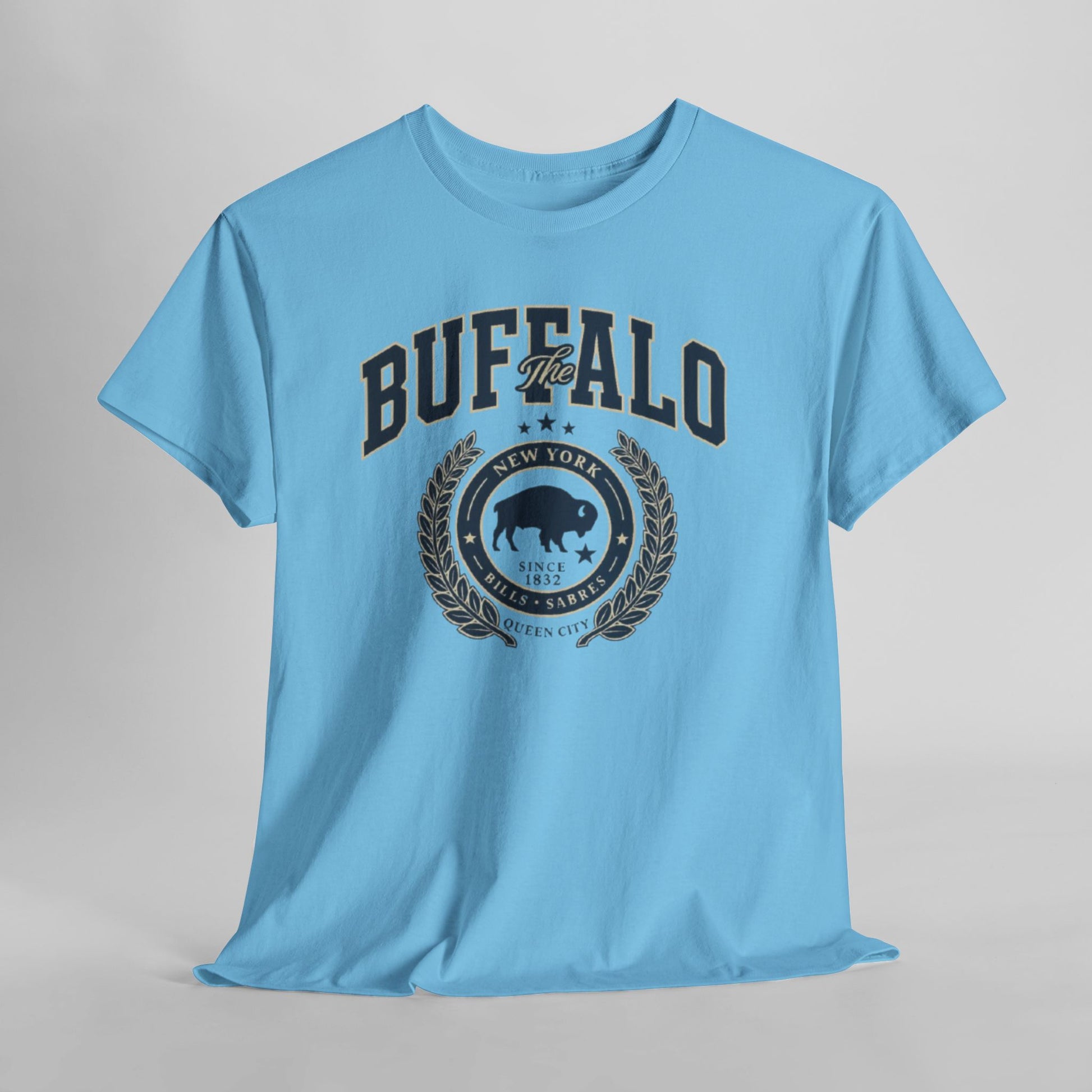 Light Gray Buffalo Crest Tee – Vintage Buffalo Logo T-Shirt