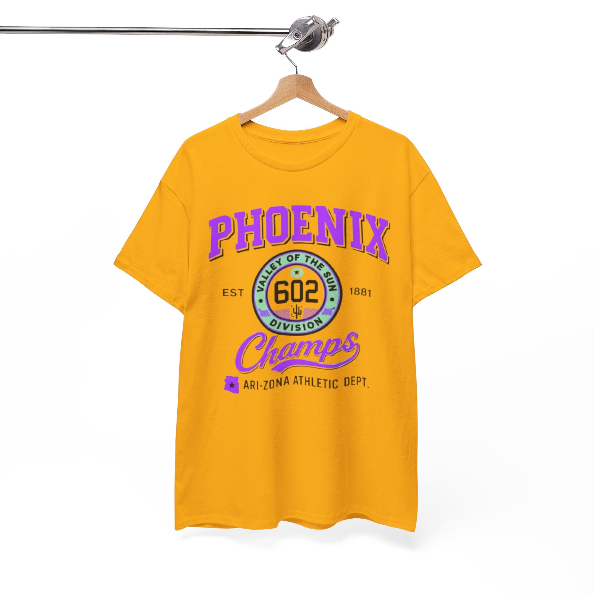 White Smoke Phoenix 602 Champs T-Shirt — Arizona Athletic Dept. Vintage Sport Tee