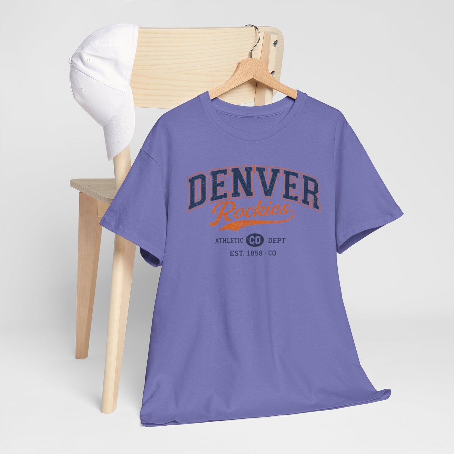 Denver Rockies Athletic Tee — Vintage Baseball Graphic T-Shirt