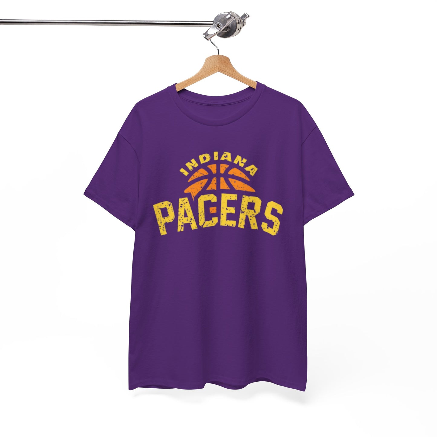White Smoke Indiana Pacers Basketball Tee — Vintage  Sport T‑Shirt
