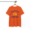 White Smoke Seattle 206 Athletics T-Shirt Pacific NW state shirt athletics tee