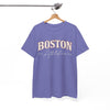 White Smoke Boston Athletics Tee — Vintage Collegiate Sports Shirt