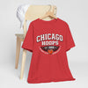 Firebrick Chicago Hoops T-Shirt — Windy City Basketball Tee (Est. 1966)