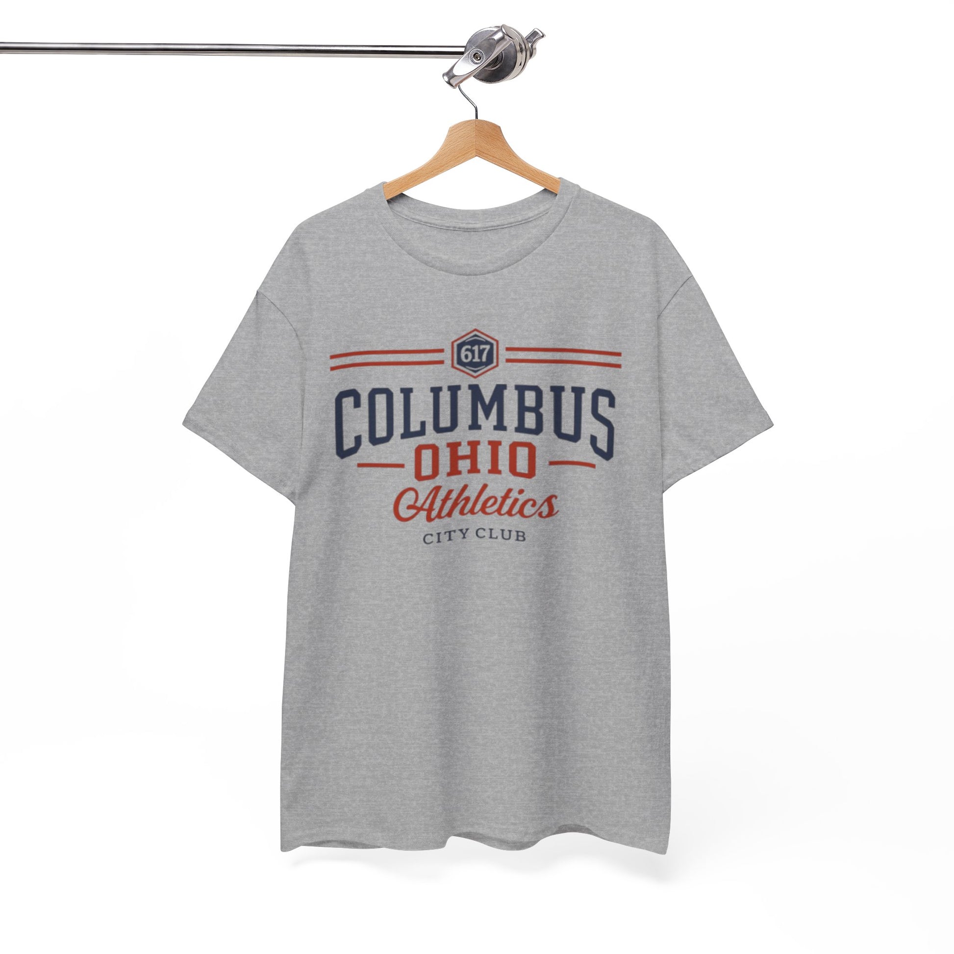 White Smoke Columbus Ohio Athletics Tee — City Club Vintage Sports T-Shirt