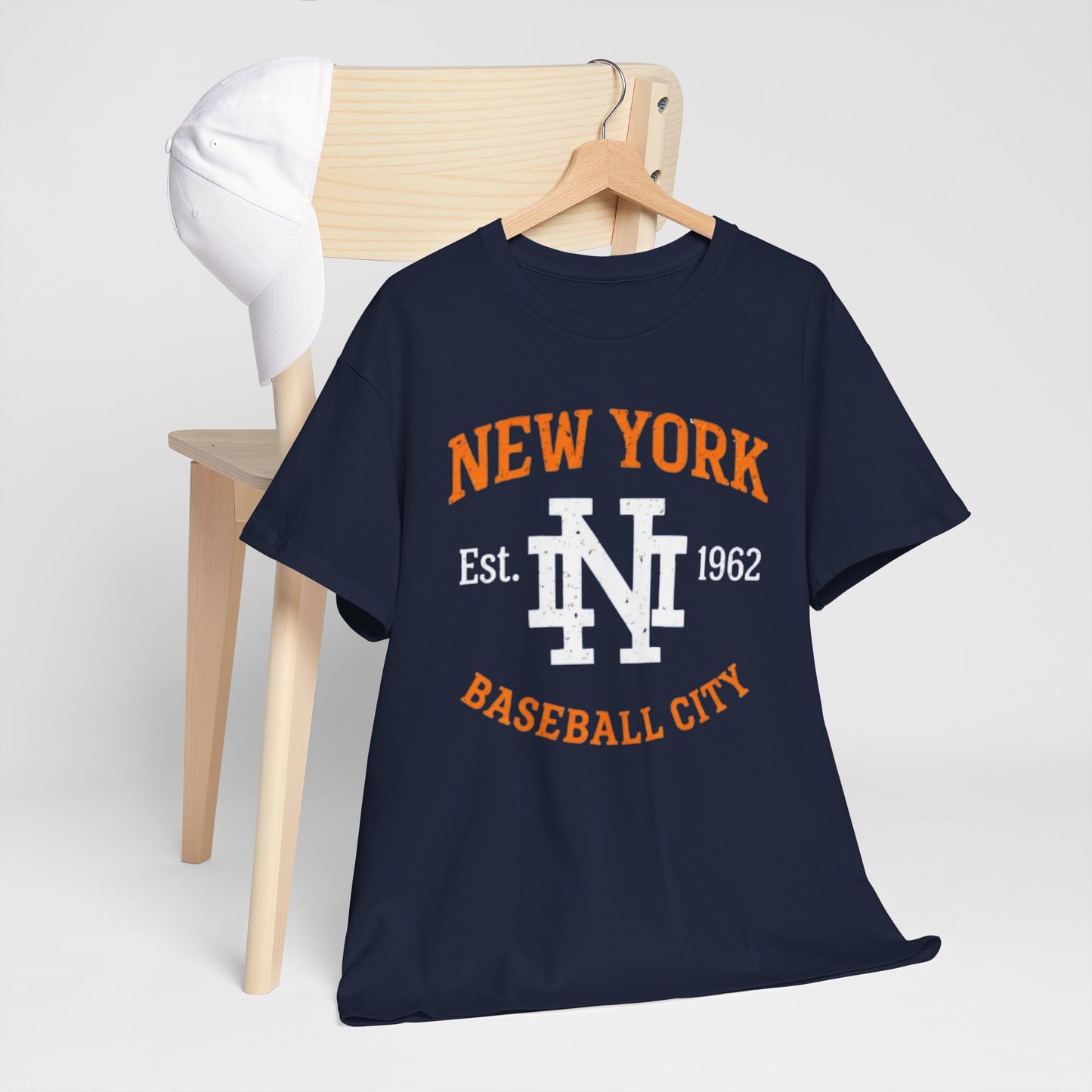 Dark Slate Gray New York Baseball City Tee — Est. 1962 Vintage Sports T-Shirt