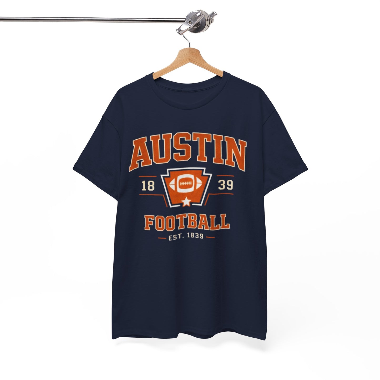 White Smoke Austin Football Graphic Tee – Vintage Collegiate Football Shirt