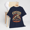 Lavender Chicago Steel Works Tee — "Forged in the Midwest" Vintage Industrial T-Shirt