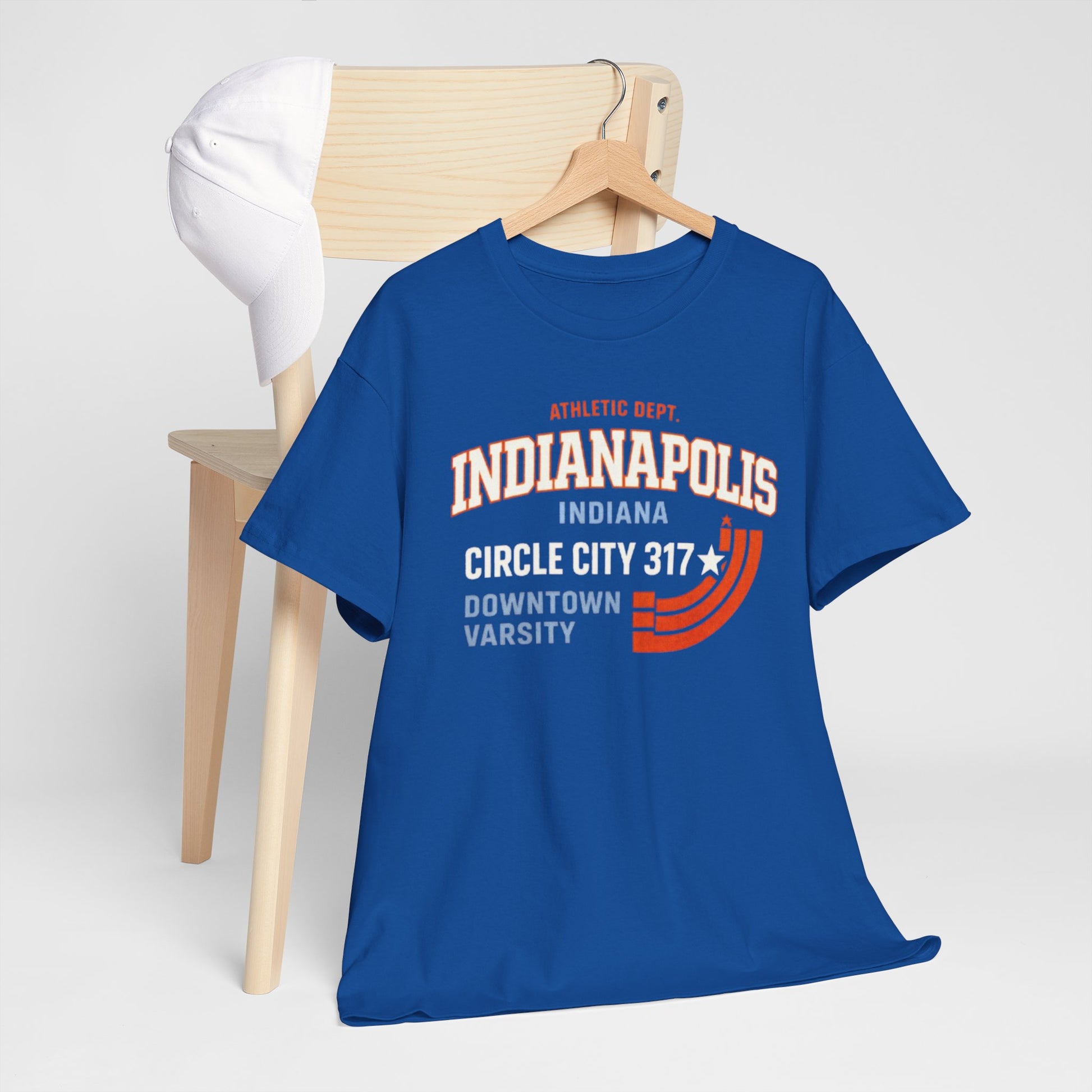 Dark Slate Blue Indianapolis Circle City 317 T Shirt Vintage Indiana City Tee Retro Graphic