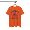 White Smoke Chicago Athletic Dept. Tee — Varsity Chi Vintage Sports T‑Shirt