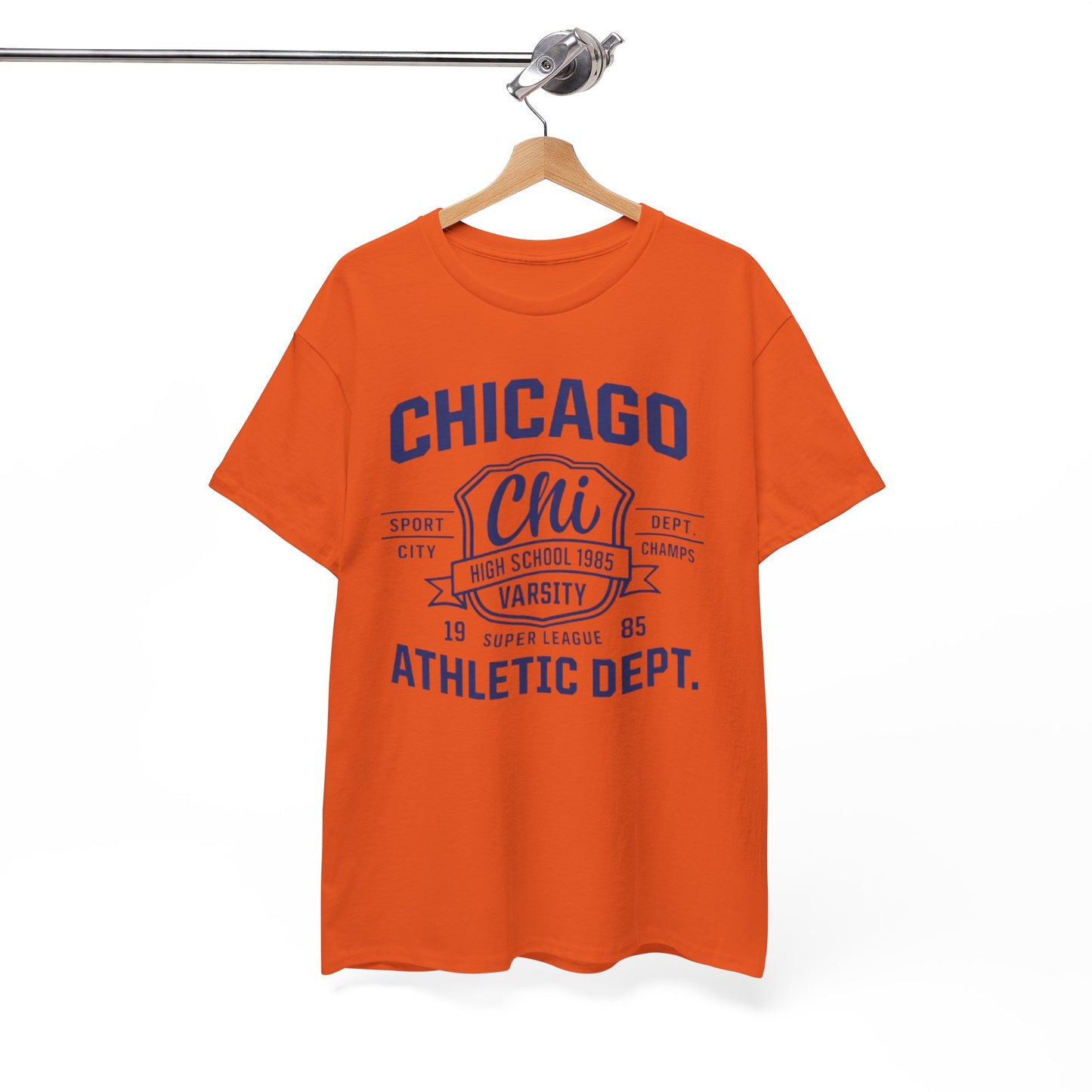White Smoke Chicago Athletic Dept. Tee — Varsity Chi Vintage Sports T‑Shirt