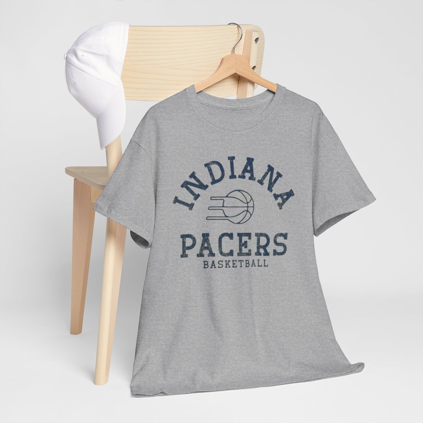 Dark Gray Indiana Pacers Basketball Tee — Vintage Varsity  T-Shirt