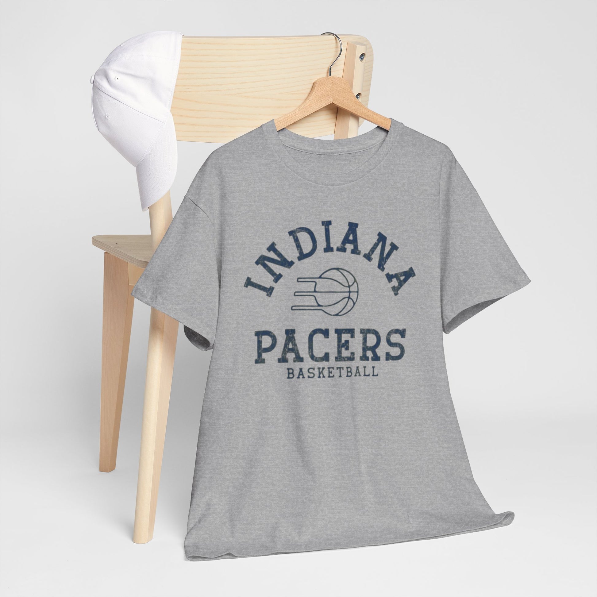 Dark Gray Indiana Pacers Basketball Tee — Vintage Varsity  T-Shirt