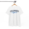 White Smoke Columbus Clippers Baseball Tee — Vintage Script  T-Shirt