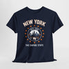 Lavender New York Skyline Tee — 'The Empire State' Vintage City Shirt