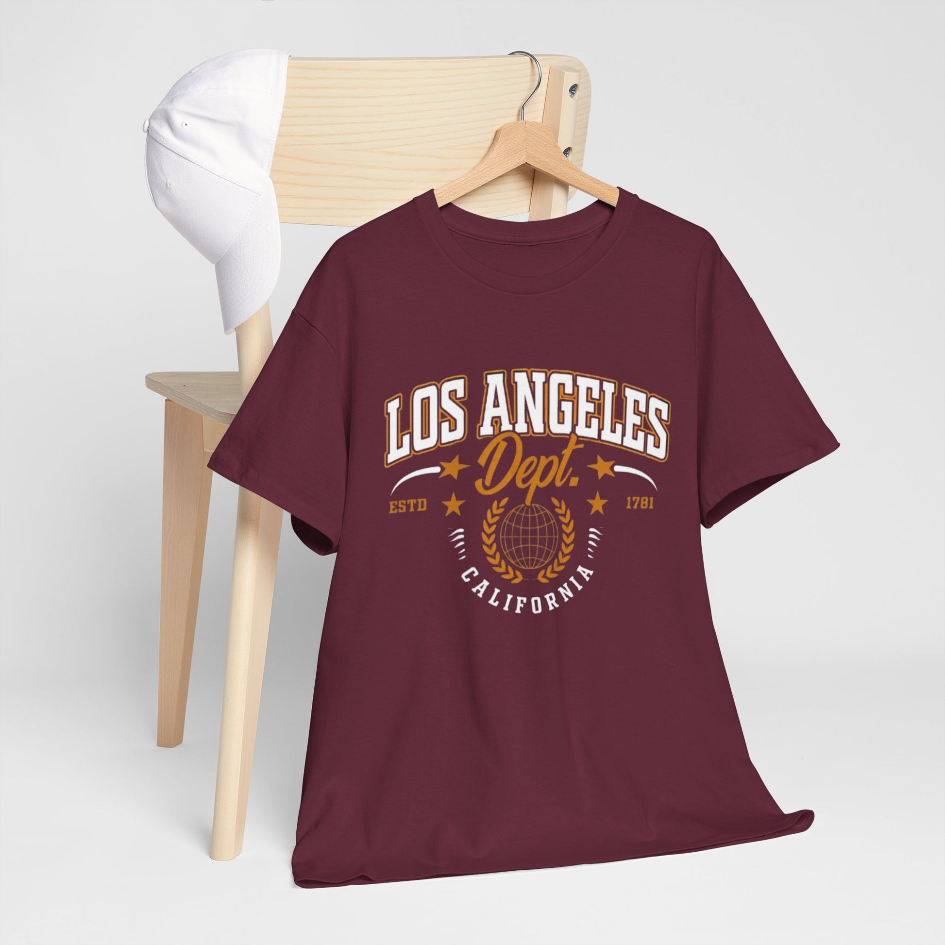 Dark Slate Gray Los Angeles Dept. T‑Shirt – Vintage California College Graphic Tee