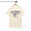 White Smoke Columbus Ohio Athletic Tee – Vintage Collegiate Graphic T-Shirt
