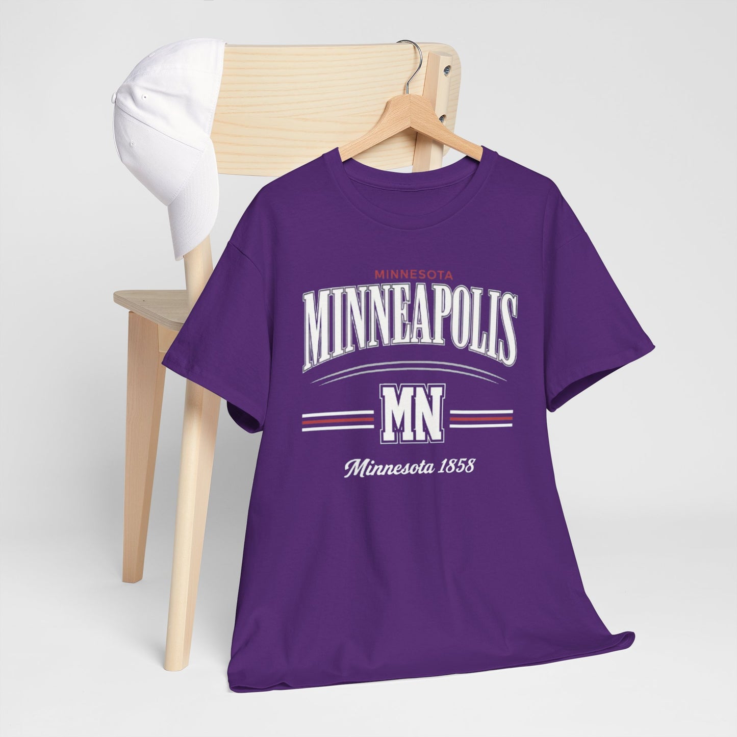Minneapolis MN Vintage-Style T-Shirt — Minnesota 1858 City streetwear t shirt