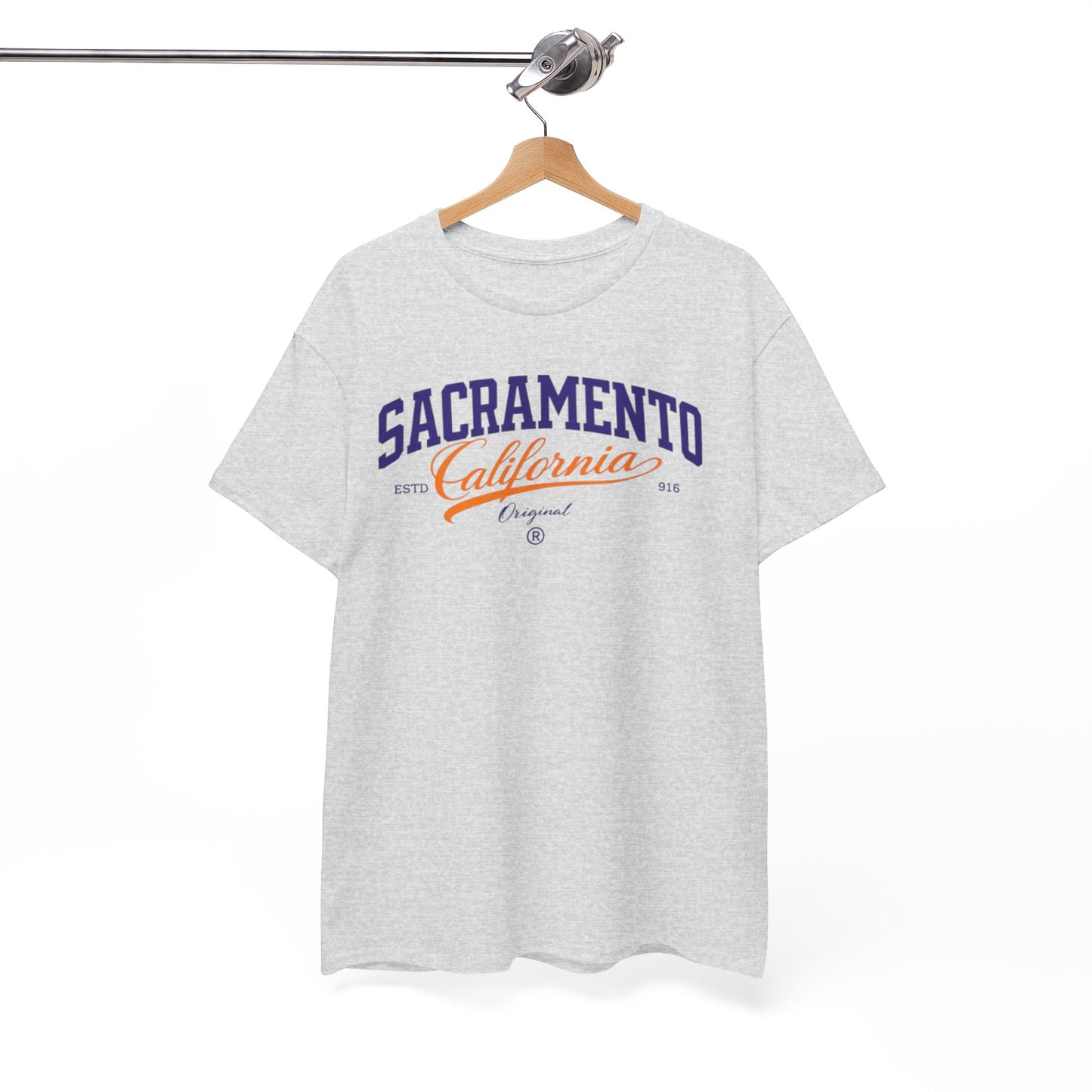 White Smoke Sacramento California Vintage Script T-Shirt — Retro City Tee