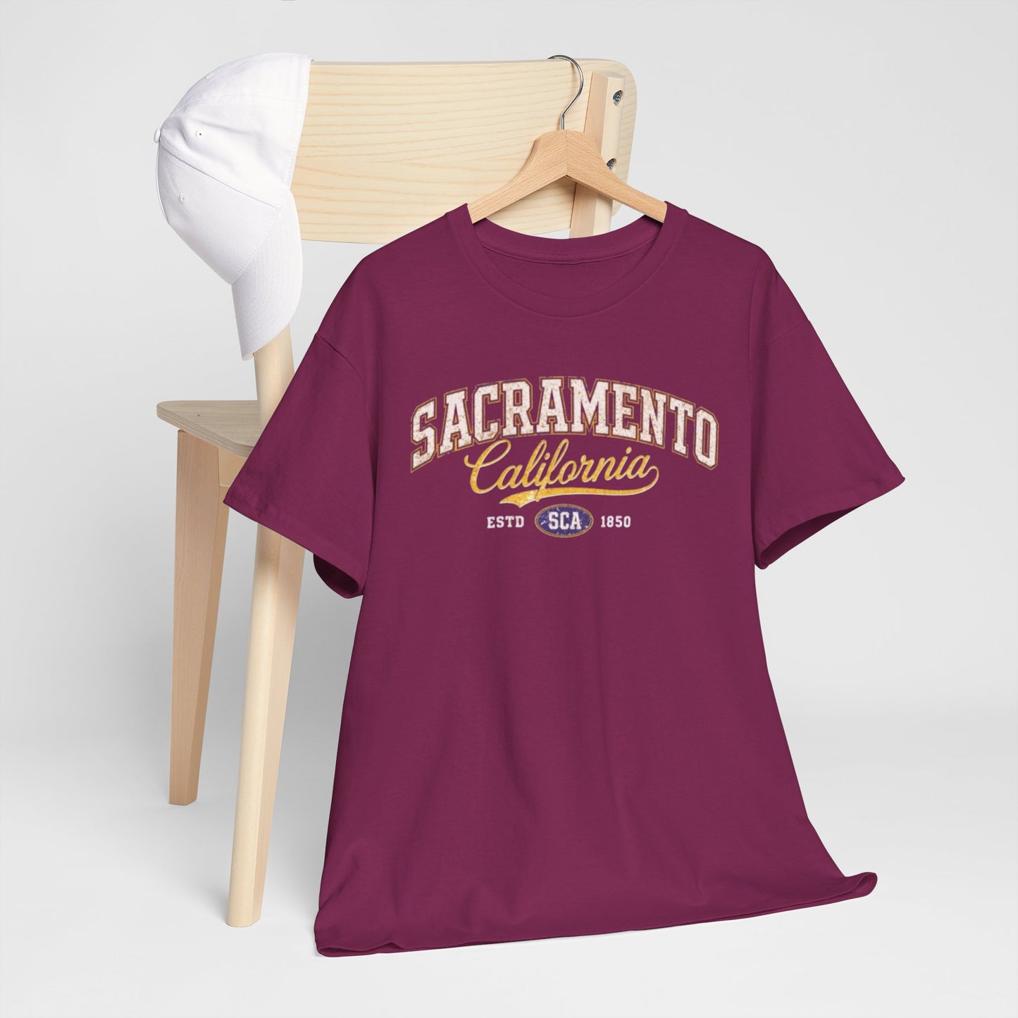 Brown Sacramento California Vintage Collegiate Tee