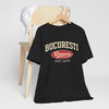 Dark Slate Gray Tricou București România Vintage Logo — "Bucuresti" Est. 1459