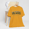 Goldenrod Packers Football T‑Shirt — Vintage Camo Lettering Tee