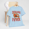 Lavender Indiana Fever Basketball Tee — Retro Flaming Ball Design