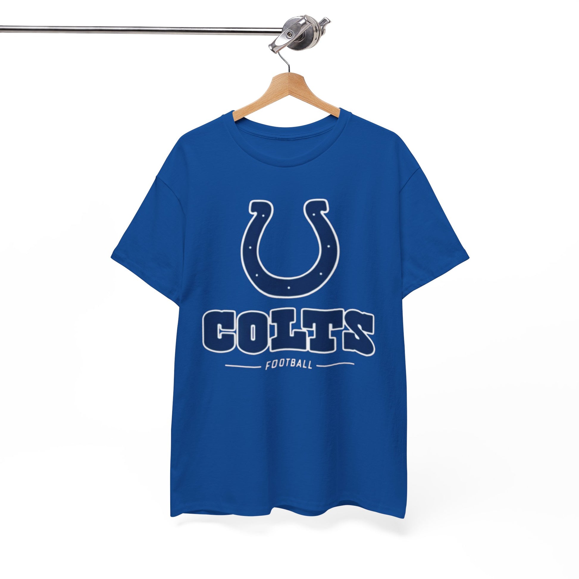 White Smoke Indianapolis Colts  Horseshoe Tee - Retro Football Fan Shirt