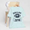 Lavender Dallas DFW Football Tee – Texas Vintage Sports T-Shirt