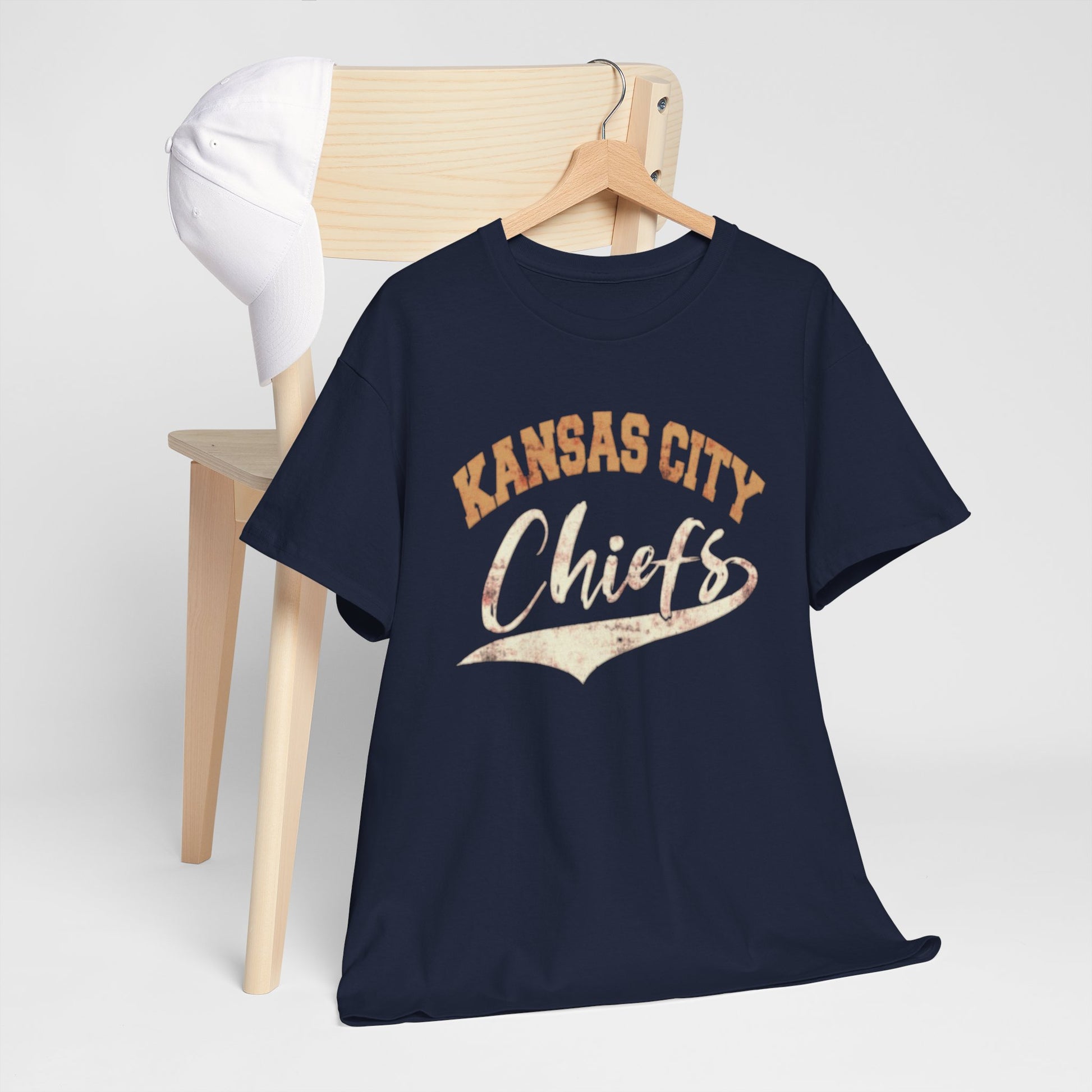 Dark Slate Gray Kansas City Chiefs Vintage Script T-Shirt